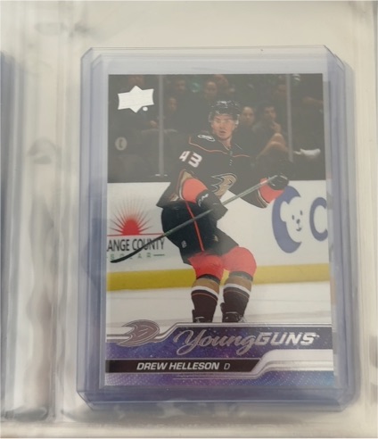 2023-24 Upper Deck Series 1 Young Guns #220 Drew Helleson — front