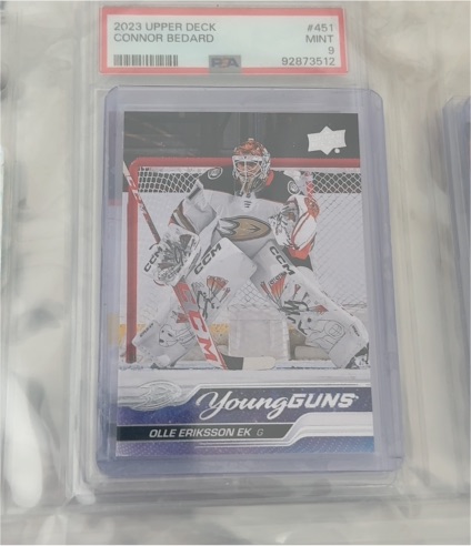 2023-24 Upper Deck Series 1 Young Guns #249 Olle Eriksson Ek — front