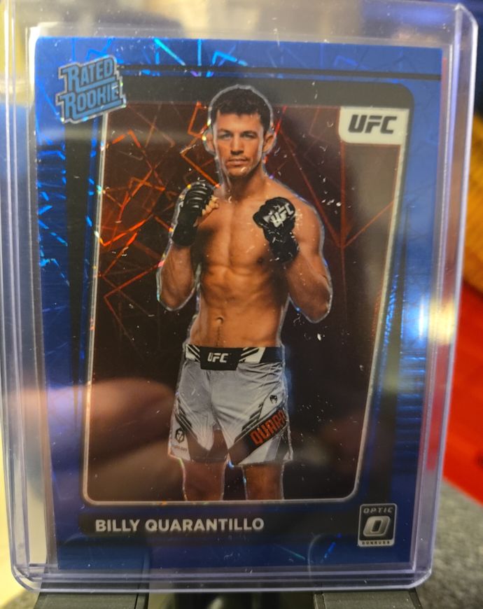 2022 Donruss Optic UFC #107 Billy Quarantillo Rated Rookie Blue Velocity — front
