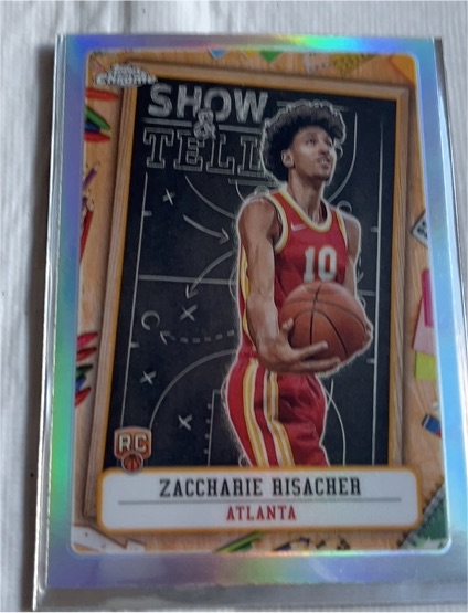 2024-25 Topps Chrome #ST-11 Zaccharie Risacher Show & Tell Rookie — front