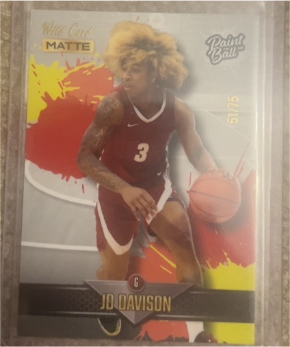 2022 Wild Card Matte Paint Ball #PB-9 JD Davison — front