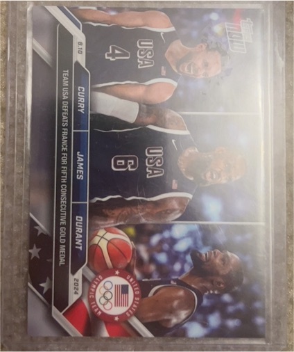 2024 Topps Now Olympic Games #26 Stephen Curry / LeBron James / Kevin Durant — front