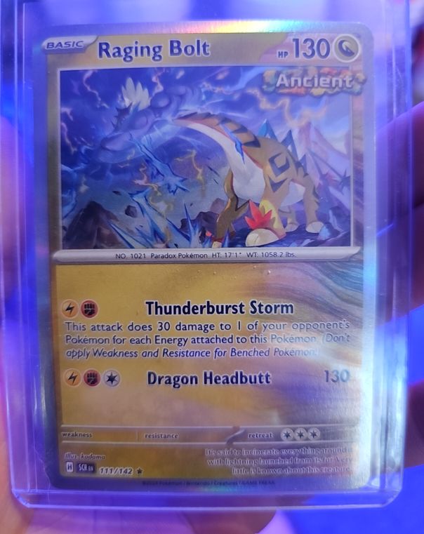 2024 Pokémon SV07: Stellar Crown #111 Raging Bolt — front