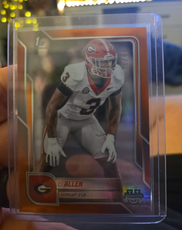 2025 Bowman Chrome University #140 CJ Allen — front