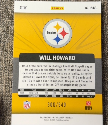 2025 Panini Revolution #248 Will Howard — front