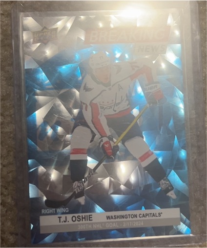 2024-25 Upper Deck Series 1 Breaking News #BN-18 T.J. Oshie — front