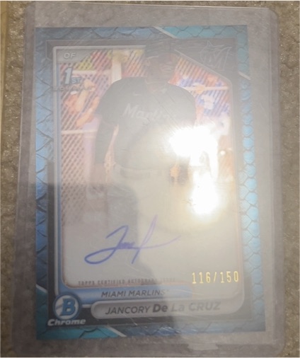 2024 Bowman Chrome Prospect Autographs #CPA-JDL Jancory De La Cruz — front