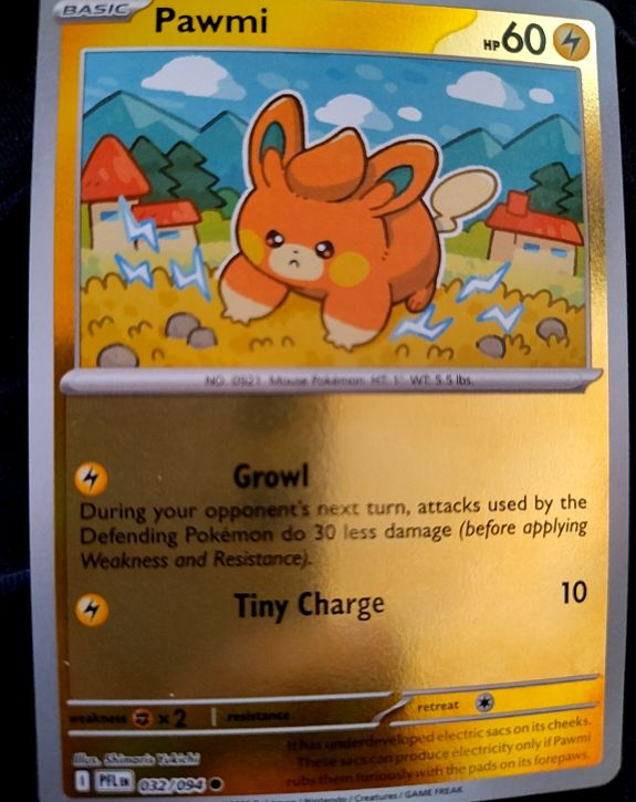 2025 Mega Evolution Phantasmal Flames #032 Pawmi — front