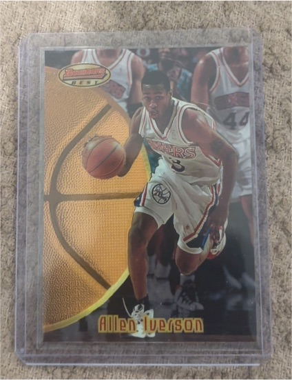1997 Bowman's Best #BBP1 Allen Iverson Preview — front