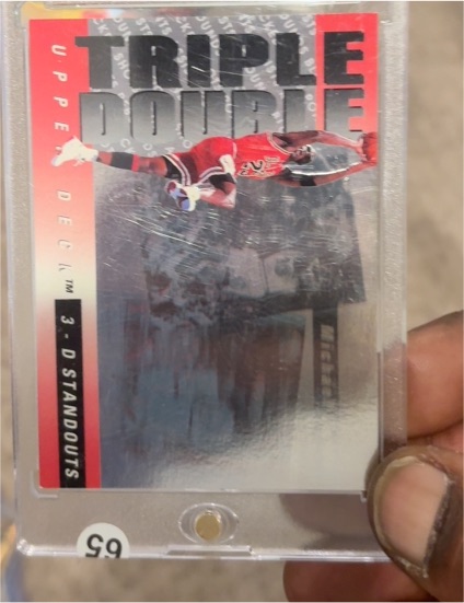 1993-94 Upper Deck 3-D Standouts Triple Double #TD2 Michael Jordan — front