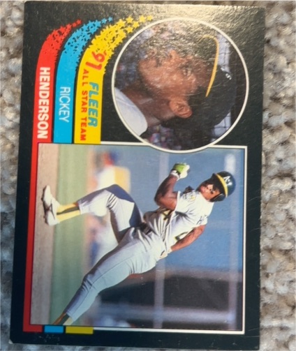 1991 Fleer All Star Team #6 Rickey Henderson — front