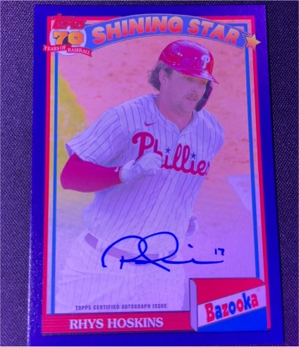2021 Topps Bazooka Shining Star #91BZA-RH Rhys Hoskins — front