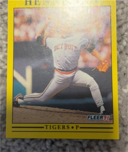 1991 Fleer #340 Mike Henneman — front