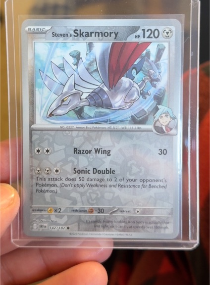 2025 Pokémon SV10: Destined Rivals #142 Steven's Skarmory — front