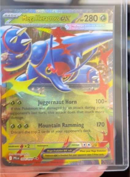 Mega Heracross EX 004/094 Phantasmal Flames — front