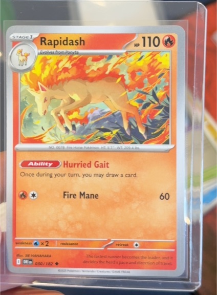 2025 Pokémon SV10: Destined Rivals #030 Rapidash — front