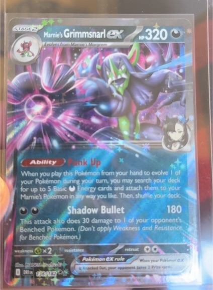 2022 Pokémon SV10: Destined Rivals #136 Marnie's Grimmsnarl ex — front