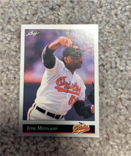1992 Leaf #351 Jose Mesa — front