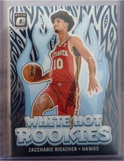 2024-25 Donruss Optic #4 Zaccharie Risacher White Hot Rookies — front