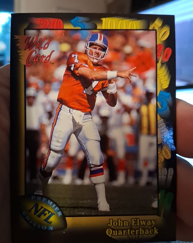 1991 Wild Card #4 John Elway — front