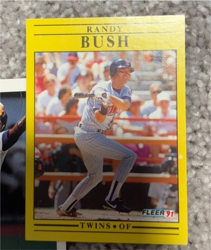 1991 Fleer #490 Randy Bush — front