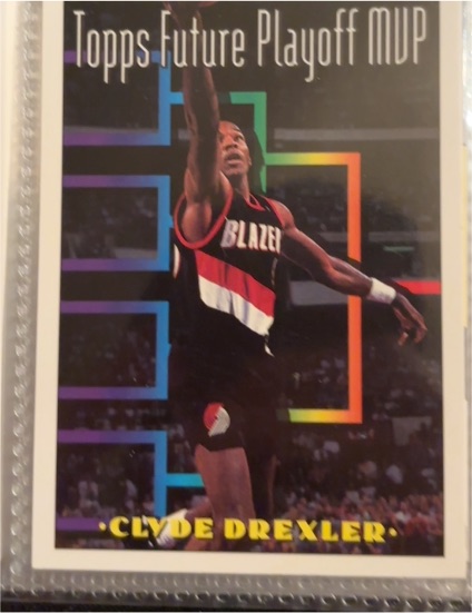 1993-94 Topps #206 Clyde Drexler Topps Future Playoff MVP — front
