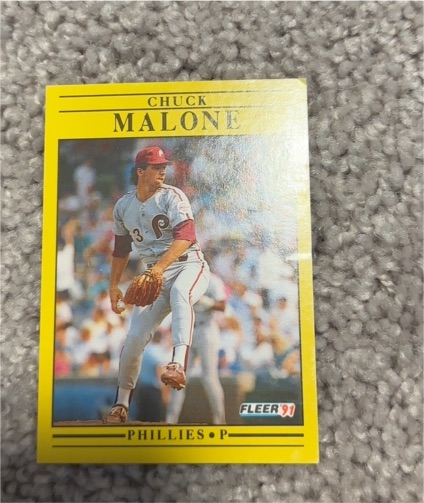 1991 Fleer #404 Chuck Malone — front