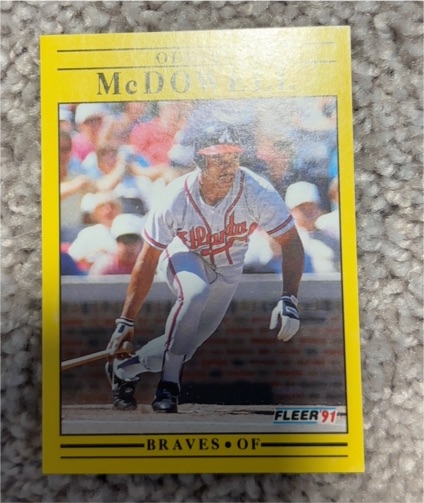 1991 Fleer #697 Oddibe McDowell — front