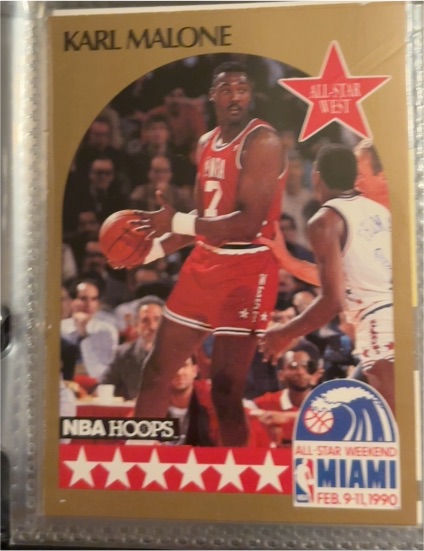 1990 Hoops #21 Karl Malone — front