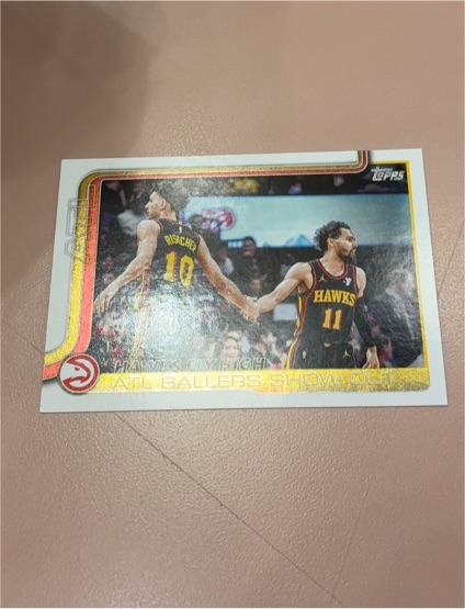 2025-26 Topps #282 Hawks Fly High ATL Ballers Show Out — front