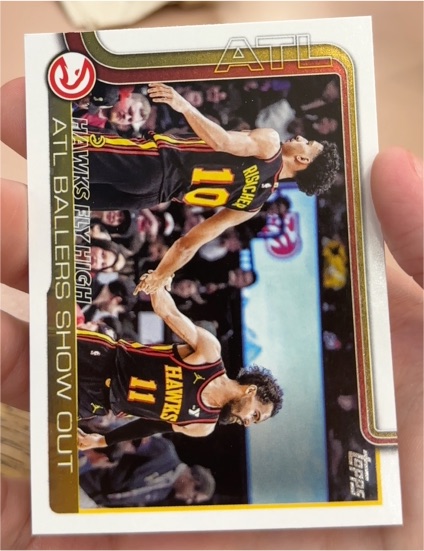 2025-26 Topps #282 Hawks Fly High: ATL Ballers Show Out — front