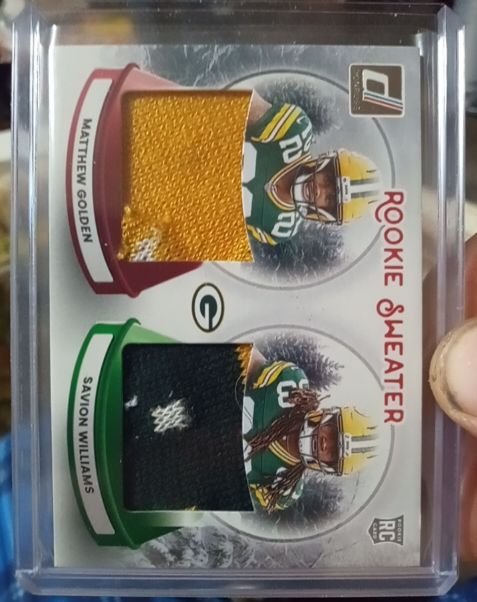 2025 Panini Donruss Dual Sweater #SWED-GB Matthew Golden / Savion Williams — front