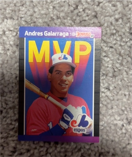 1989 Donruss #BC-16 Andres Galarraga MVP — front