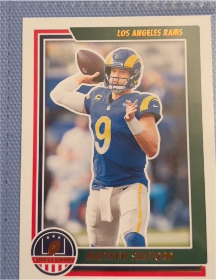 2021 Panini Chronicles Stars & Stripes #STS-MST Matthew Stafford — front