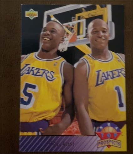 1992-93 Upper Deck #455 NBA Top Prospects Checklist Duane Cooper / Anthony Peeler — front