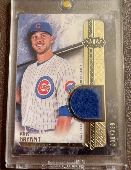 2016 Topps Tier One Relics #T1R-KB Kris Bryant — front