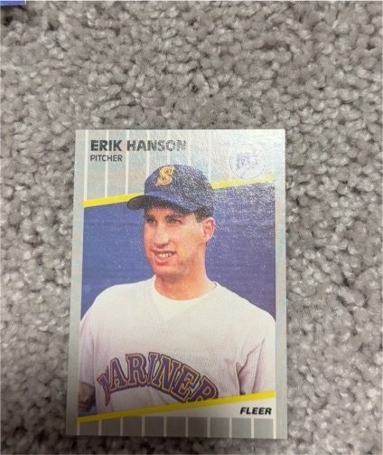 1989 Fleer #402 Erik Hanson — front
