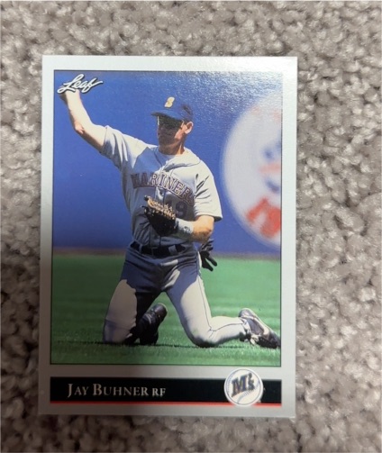 1992 Leaf #128 Jay Buhner — front