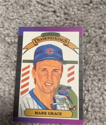 1989 Donruss Diamond Kings #17 Mark Grace — front