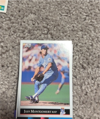1991 Leaf #RHP Jeff Montgomery — front