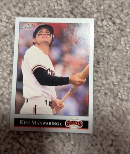 1992 Leaf #208 Kirt Manwaring — front