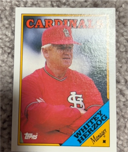 1988 Topps #744 Whitey Herzog — front