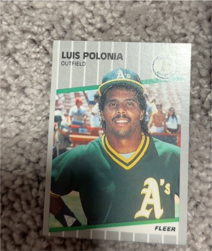 1989 Fleer #21 Luis Polonia — front