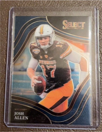 2022 Panini Select Draft Picks #169 Josh Allen Field Level Blue Wyoming Cowboys — front