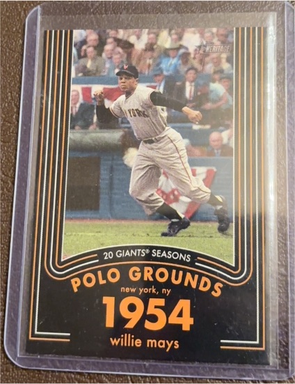 2020 Topps Heritage Polo Grounds 1954 Willie Mays #6 — front