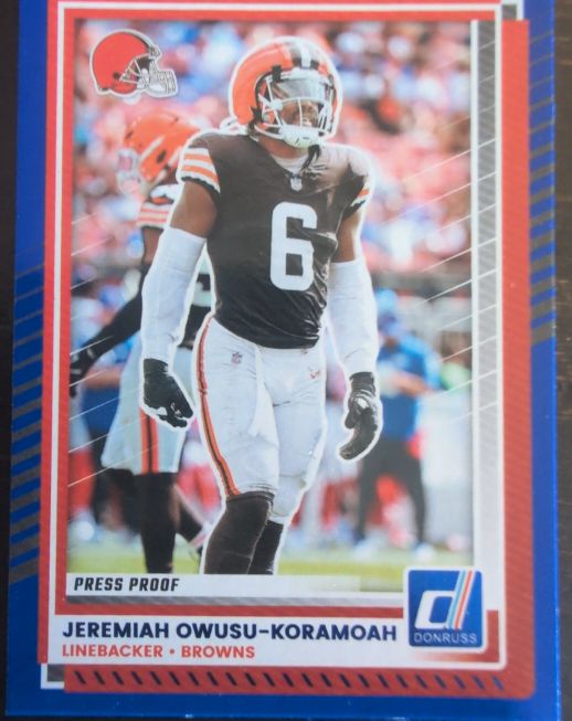 2025 Donruss #115 Jeremiah Owusu-Koramoah Press Proof — front