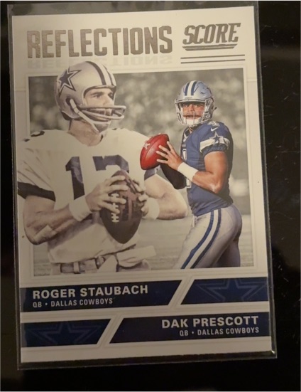 2017 Score Reflections #8 Dak Prescott / Roger Staubach — front
