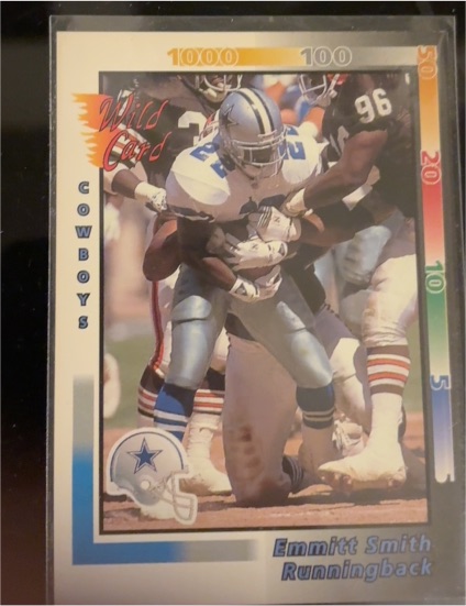 1992 Wild Card #161 Emmitt Smith — front