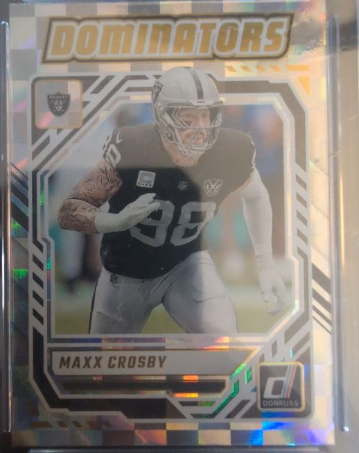 2025 Donruss #DOM-MCY Maxx Crosby Dominators — front