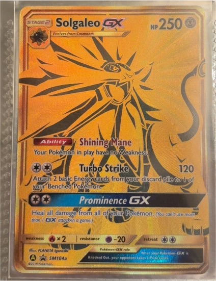 2019 Pokémon SM104a Solgaleo GX — front